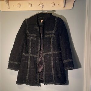 Laundry By Shelli Segal Black Tweed Women's Jacket
